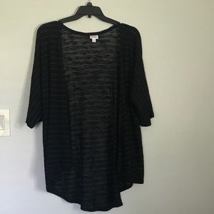 LULAROE Black w/ Grey striped Kimono!!!